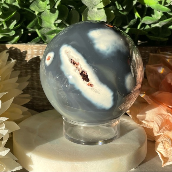 Orca Agate Crystal Sphere - Picture 4 of 14
